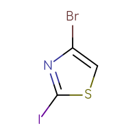 Chemical structure of 4-bromo-2-iodo-1,3-thiazole - CSSB00016082925
