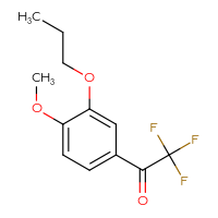 Chemical structure of 2,2,2-trifluoro-1-(4-methoxy-3-propoxyphenyl)ethan-1-one - CSSB00103157708