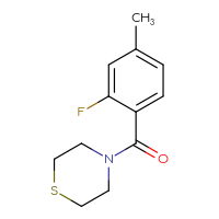 Chemical structure of 4-(2-fluoro-4-methylbenzoyl)thiomorpholine - CSSB00012643289