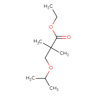 Chemical structure of ethyl 2,2-dimethyl-3-(propan-2-yloxy)propanoate - CSSB00049659796