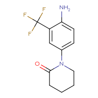 Chemical structure of 1-[4-amino-3-(trifluoromethyl)phenyl]piperidin-2-one - CSSB00000641459