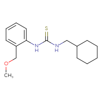 Chemical structure of 1-(cyclohexylmethyl)-3-[2-(methoxymethyl)phenyl]thiourea - CSSB01039166617