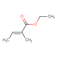 Chemical structure of ethyl (2E)-2-methylbut-2-enoate - CSSB00020587229
