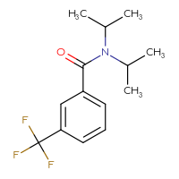 Chemical structure of N,N-bis(propan-2-yl)-3-(trifluoromethyl)benzamide - CSSB02015552380