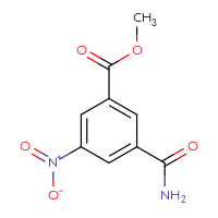 Chemical structure of methyl 3-carbamoyl-5-nitrobenzoate - CSSB00000162296