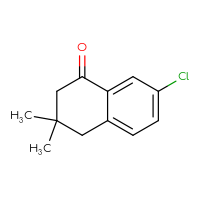 Chemical structure of 7-chloro-3,3-dimethyl-1,2,3,4-tetrahydronaphthalen-1-one - CSSB00020995105