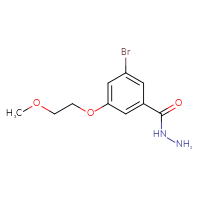 Chemical structure of 3-bromo-5-(2-methoxyethoxy)benzohydrazide - CSSB01385847741