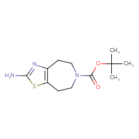 Chemical structure of tert-butyl 2-amino-4H,5H,6H,7H,8H-[1,3]thiazolo[4,5-d]azepine-6-carboxylate - CSSB00011098843