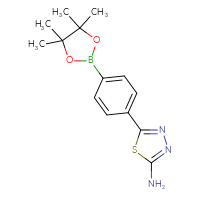 Chemical structure of 5-[4-(4,4,5,5-tetramethyl-1,3,2-dioxaborolan-2-yl)phenyl]-1,3,4-thiadiazol-2-amine - CSSB00010171905