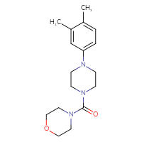 Chemical structure of 4-[4-(3,4-dimethylphenyl)piperazine-1-carbonyl]morpholine - CSSB00026459795