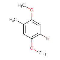 Chemical structure of 1-bromo-2,5-dimethoxy-4-methylbenzene - CSSB00009814003