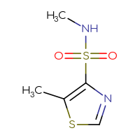 Chemical structure of N,5-dimethyl-1,3-thiazole-4-sulfonamide - CSSB06358828538