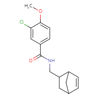 Chemical structure of N-({bicyclo[2.2.1]hept-5-en-2-yl}methyl)-3-chloro-4-methoxybenzamide - CSSB06382161997