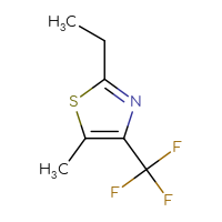 Chemical structure of 2-ethyl-5-methyl-4-(trifluoromethyl)-1,3-thiazole - CSSB00102419087