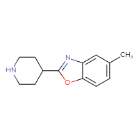 Chemical structure of 5-methyl-2-(piperidin-4-yl)-1,3-benzoxazole - CSSB00005466637