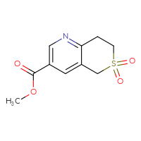 Chemical structure of methyl 6,6-dioxo-5H,7H,8H-6λ⁶-thiopyrano[4,3-b]pyridine-3-carboxylate - CSSB00055464090
