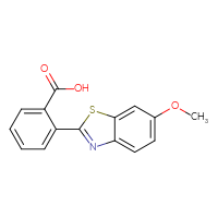 Chemical structure of 2-(6-methoxy-1,3-benzothiazol-2-yl)benzoic acid - CSSB00029232885