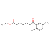 Chemical structure of ethyl 7-(2,5-dimethylphenyl)-7-oxoheptanoate - CSSB00020572161