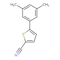 Chemical structure of 5-(3,5-dimethylphenyl)thiophene-2-carbonitrile - CSSB01415722356