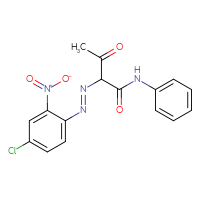 Chemical structure of 2-[(1E)-2-(4-chloro-2-nitrophenyl)diazen-1-yl]-3-oxo-N-phenylbutanamide - CSSB00015342294