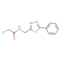 Chemical structure of 2-chloro-N-[(5-phenyl-1,3,4-thiadiazol-2-yl)methyl]acetamide - CSSB01999005497