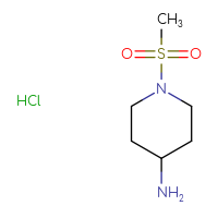 Chemical structure of 1-methanesulfonylpiperidin-4-amine hydrochloride - CSSB00000735261