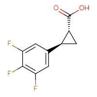 Chemical structure of (1R,2R)-2-(3,4,5-trifluorophenyl)cyclopropane-1-carboxylic acid - CSSB00038851753