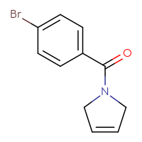 Chemical structure of 1-(4-bromobenzoyl)-2,5-dihydro-1H-pyrrole - CSSB00015444544