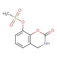 Chemical structure of 2-oxo-3,4-dihydro-2H-1,3-benzoxazin-8-yl methanesulfonate - CSSB01994381199