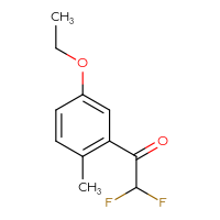 Chemical structure of 1-(5-ethoxy-2-methylphenyl)-2,2-difluoroethan-1-one - CSSB20814003769