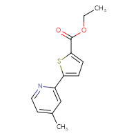 Chemical structure of ethyl 5-(4-methylpyridin-2-yl)thiophene-2-carboxylate - CSSB00020567742