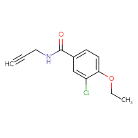 Chemical structure of 3-chloro-4-ethoxy-N-(prop-2-yn-1-yl)benzamide - CSSB07047045155