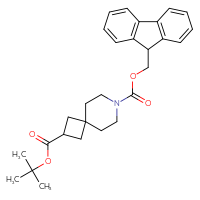 Chemical structure of 2-tert-butyl 7-(9H-fluoren-9-yl)methyl 7-azaspiro[3.5]nonane-2,7-dicarboxylate - CSSB21123229552