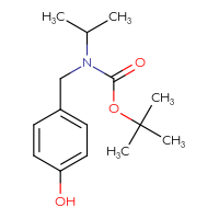 Chemical structure of tert-butyl N-[(4-hydroxyphenyl)methyl]-N-(propan-2-yl)carbamate - CSSB20504683414
