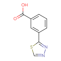 Chemical structure of 3-(1,3,4-thiadiazol-2-yl)benzoic acid - CSSB00010958415