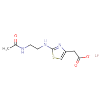 Chemical structure of lithium(1+) 2-{2-[(2-acetamidoethyl)amino]-1,3-thiazol-4-yl}acetate - CSSB00102722517