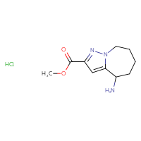 Chemical structure of methyl 4-amino-4H,5H,6H,7H,8H-pyrazolo[1,5-a]azepine-2-carboxylate hydrochloride - CSSB20465145531
