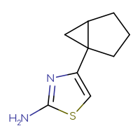 Chemical structure of 4-{bicyclo[3.1.0]hexan-1-yl}-1,3-thiazol-2-amine - CSSB00018348569