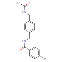 Chemical structure of 4-bromo-N-{[4-(acetamidomethyl)phenyl]methyl}benzamide - CSSB02121905743