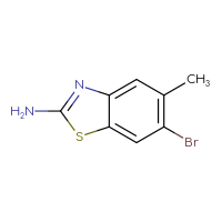 Chemical structure of 6-bromo-5-methyl-1,3-benzothiazol-2-amine - CSSB00010246580