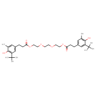 Chemical structure of 2-[2-(2-{[3-(3-tert-butyl-4-hydroxy-5-methylphenyl)propanoyl]oxy}ethoxy)ethoxy]ethyl 3-(3-tert-butyl-4-hydroxy-5-methylphenyl)propanoate - CSSB00016990500