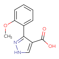 Chemical structure of 3-(2-methoxyphenyl)-1H-pyrazole-4-carboxylic acid - CSSB00011247621