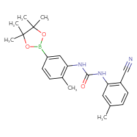 Chemical structure of 3-(2-cyano-5-methylphenyl)-1-[2-methyl-5-(4,4,5,5-tetramethyl-1,3,2-dioxaborolan-2-yl)phenyl]urea - CSSB21332087119