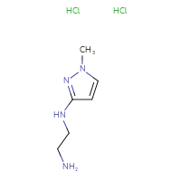 Chemical structure of N1-(1-methyl-1H-pyrazol-3-yl)ethane-1,2-diamine dihydrochloride - CSSB00000721235