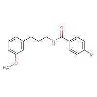 Chemical structure of 4-bromo-N-[3-(3-methoxyphenyl)propyl]benzamide - CSSB01525928415