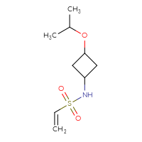 Chemical structure of N-[3-(propan-2-yloxy)cyclobutyl]ethene-1-sulfonamide - CSMB20725607926