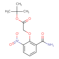 Chemical structure of tert-butyl 2-(2-carbamoyl-6-nitrophenoxy)acetate - CSSB21531593765