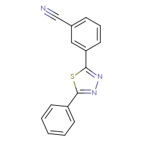 Chemical structure of 3-(5-phenyl-1,3,4-thiadiazol-2-yl)benzonitrile - CSSB06900093921