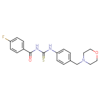 Chemical structure of 3-(4-fluorobenzoyl)-1-{4-[(morpholin-4-yl)methyl]phenyl}thiourea - CSSB00121630830