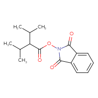 Chemical structure of 1,3-dioxo-2,3-dihydro-1H-isoindol-2-yl 3-methyl-2-(propan-2-yl)butanoate - CSSB02125852871